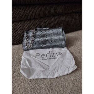 Perlina black, gray and white handbag